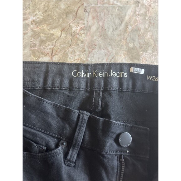 Women's Calvin Klein Black Denim Jeans  26x32 Ultimate Skinny - Picture 8 of 9